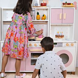 Kit Cozinha Infantil e Máquina de Lavar Infantil - Rosa Bebe - 4