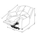 Ver imagem 4 de Poltrona do Papai Reclinável Melim Elevação Lift Elétrico Pu Caramelo Brilho Fh1 - D'rossi