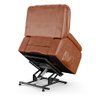 Poltrona do Papai Reclinável Melim Elevação Lift Elétrico Pu Caramelo Brilho Fh1 - D'rossi - 8