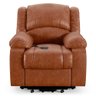 Poltrona do Papai Reclinável Melim Elevação Lift Elétrico Pu Caramelo Brilho Fh1 - D'rossi - 5