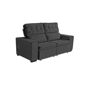 Sofá Zara C/encosto Ajustável e Pés com Rodízio Cristal C/2 Metros Anjo de Casa