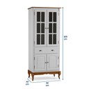 Ver imagem 4 de Cristaleira 4 Portas 3 Prateleiras e 1 Gaveta Hannover 60809 Linz Móveis - Off White/Imbuia