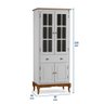 Cristaleira 4 Portas 3 Prateleiras e 1 Gaveta Hannover 60809 Linz Móveis - Off White/Imbuia - 4
