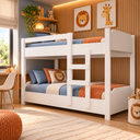 Ver imagem 5 de Beliche 100% MDF 1,50 m Quarto Infantil Minicama Colchão Incluso Reforçada