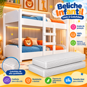 Ver imagem 4 de Beliche 100% MDF 1,50 m Quarto Infantil Minicama Colchão Incluso Reforçada