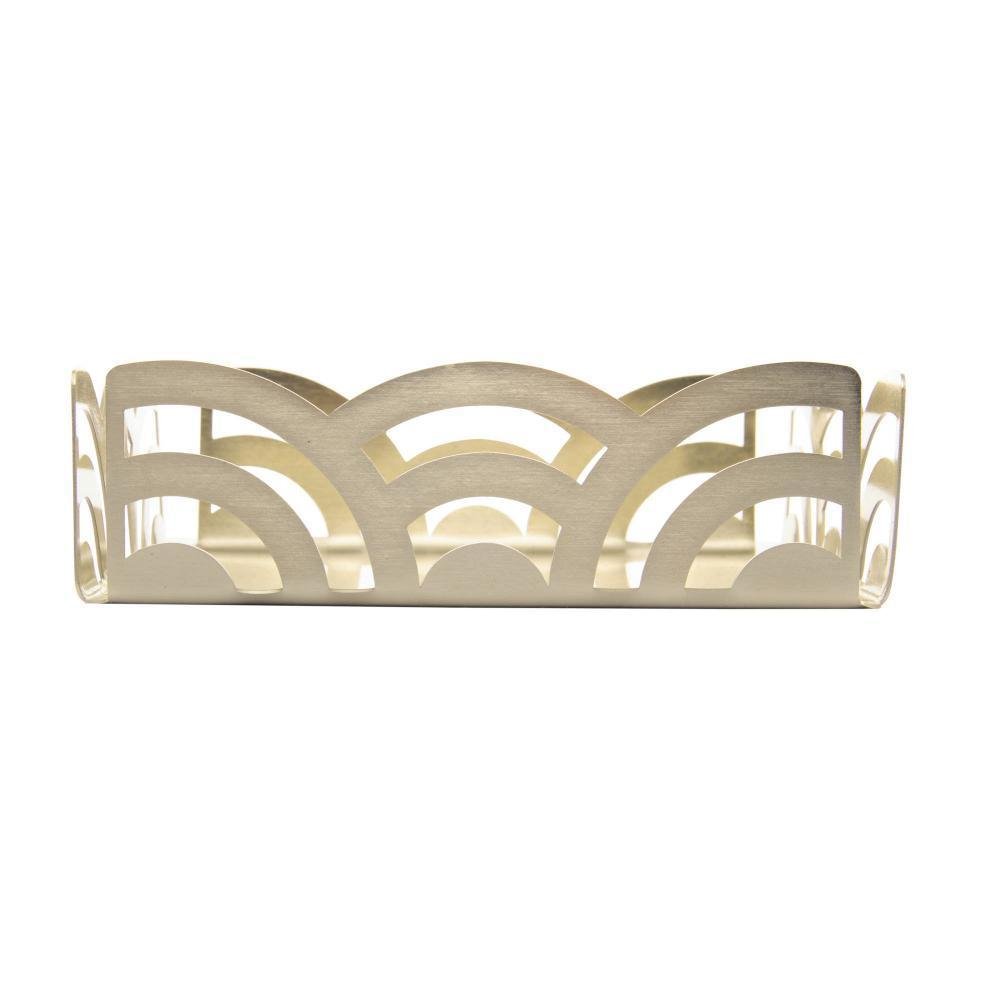 Porta Guardanapos Wolff Wave de Aço Inox Champanhe 17cm - 3