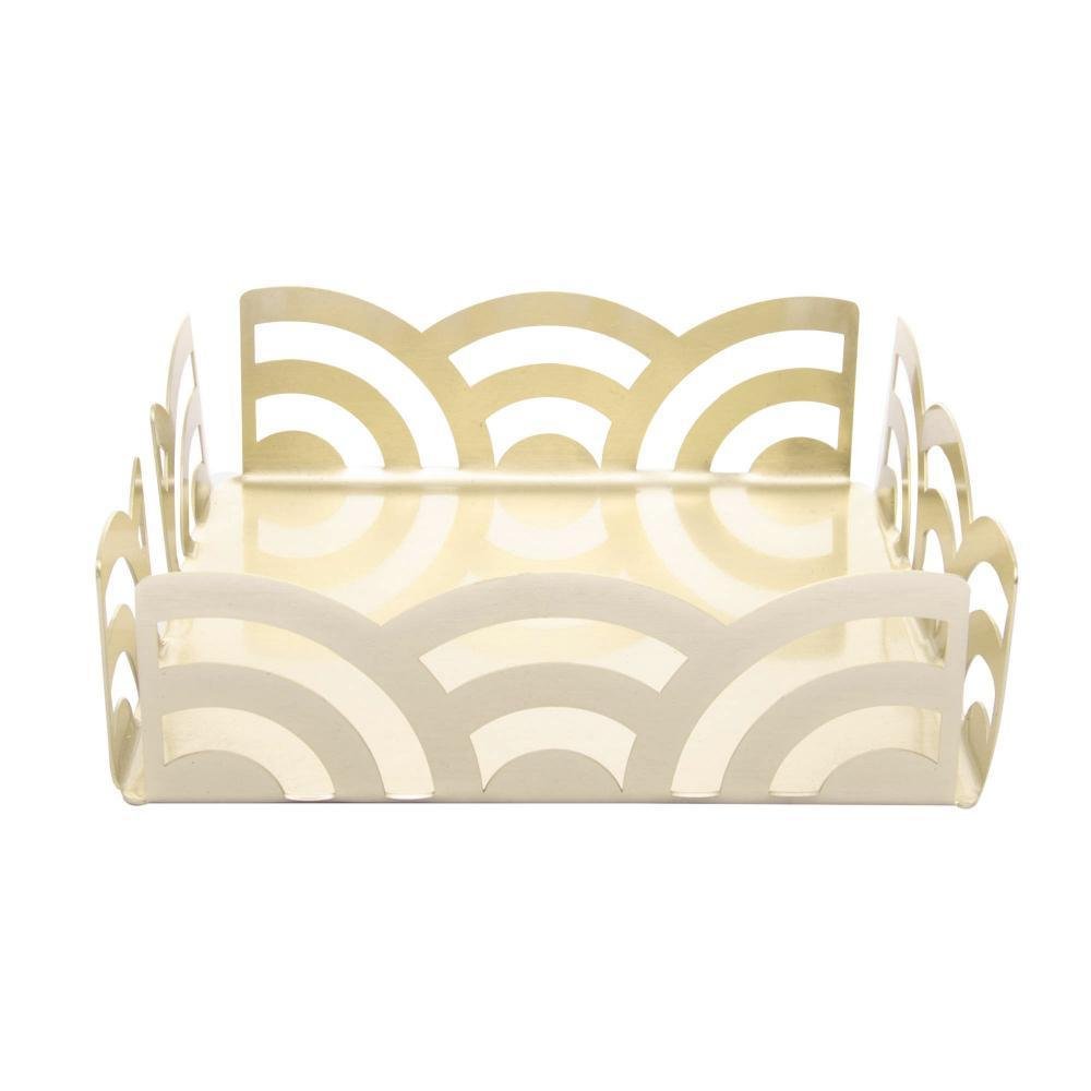 Porta Guardanapos Wolff Wave de Aço Inox Champanhe 17cm - 2