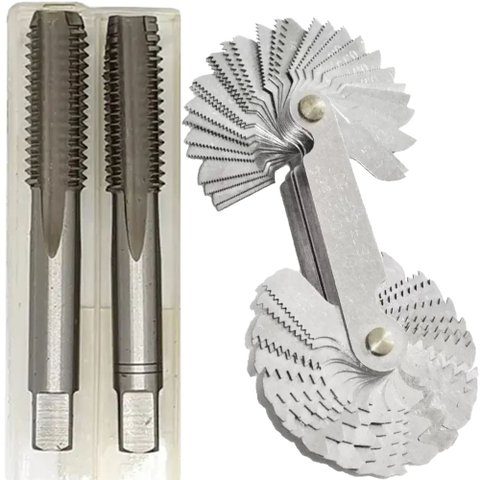 Kit Jogo de Macho - Unf 9/16 X 18 + Cálibre de Rosca 52 Lâm.