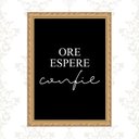Ver imagem 2 de Quadro Moldura Dourada Ore Espere Confie 24x18cm:com Vidro