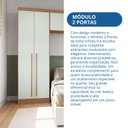 Ver mais imagens de Guarda-roupa Modulado 2 Portas com Prateleiras Infinity