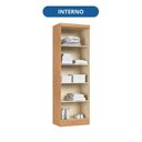 Ver imagem 5 de Guarda-Roupa Modulado 2 Portas com Prateleiras Infinity Marrom/Cedro/Pistache Line