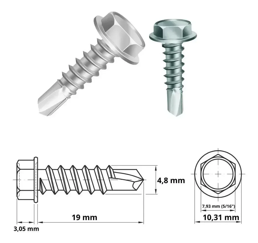 Ver imagem 4 de Parafuso Auto Brocante 3/8 X 3/4" - Cx C/100 Unid