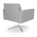 Ver imagem 5 de Poltrona Giratória Viena Gomada Suede Cinza Base Cromada - D’Rossi