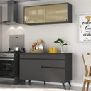 Ver imagem 3 de Armário de Cozinha Compacta 120cm Veneza Multimóveis V3688 Preto