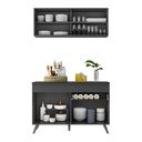 Ver imagem 6 de Armário de Cozinha Compacta 120cm Veneza Multimóveis V3688 Preto