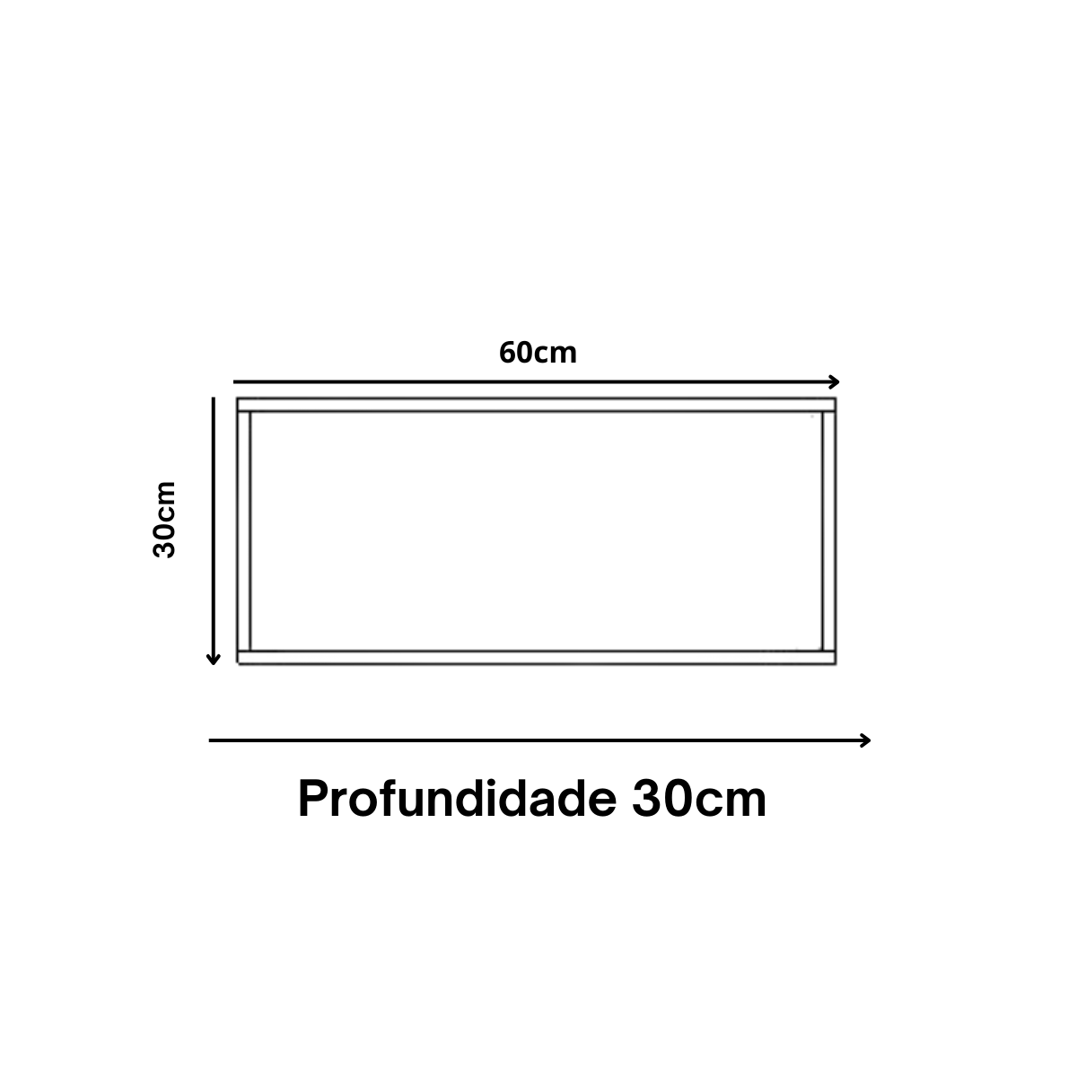 Nicho Decorativo Organizador Multiuso Mdf com Fundo Plancasa:louro Freijó - 3