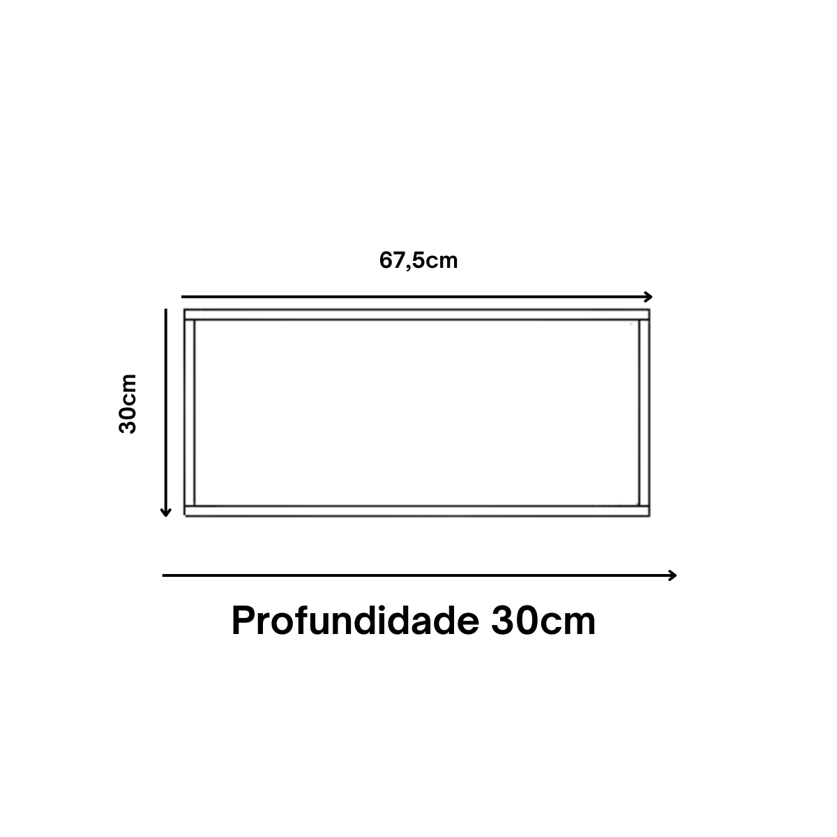 Nicho Decorativo Organizador Multiuso Mdf com Fundo Plancasa:louro Freijó - 3