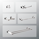 Ver imagem 1 de Kit Acessórios Para Banheiros 5 Peças Inox - Kromus Kitqd5a