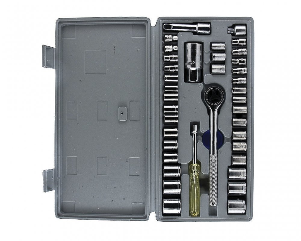 Soquete Jogo 40pcs Encaixe 1/4-3/8 Importado