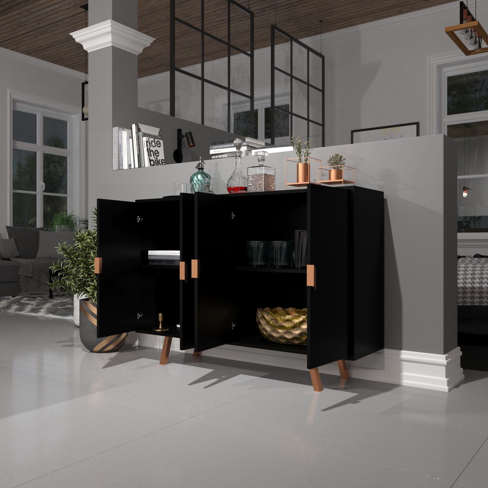 Buffet Aparador Bancada Armário Gabinete Para Ambiente Gourmet ...