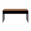 Ver imagem 4 de Escrivaninha Escritório 140cm X 70cm Pés Painel F5 Office Cor:nogal com Preto