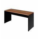 Ver imagem 3 de Escrivaninha Escritório 140cm X 70cm Pés Painel F5 Office Cor:nogal com Preto