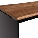 Ver imagem 6 de Escrivaninha Escritório 140cm X 70cm Pés Painel F5 Office Cor:nogal com Preto