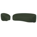 Ver imagem 1 de Kit Sofá 3 Lugares 200cm e Poltrona Orgânica Luxo Recepção Amore Linho Cor Verde