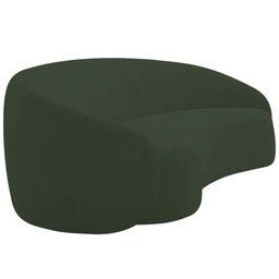 Kit Sofá 3 Lugares 200cm e Poltrona Orgânica Luxo Recepção Amore Linho Cor Verde - 2