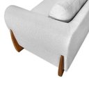 Ver imagem 6 de Poltrona Decorativa Valentina Retrô em Tecido Bouclê Cinza Claro e Pés em Madeira