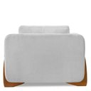 Ver imagem 4 de Poltrona Decorativa Valentina Retrô em Tecido Bouclê Cinza Claro e Pés em Madeira