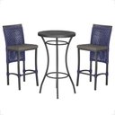 Ver imagem 1 de Mesa Bistro e 2 Banquetas Roma Preta Corda Náutica 11 Trama Original