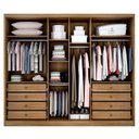 Ver imagem 2 de Guarda Roupa Casal Linea 6 Portas 8 Gavetas Cumaru 25 Fendi com Espelho – Novo Horizonte