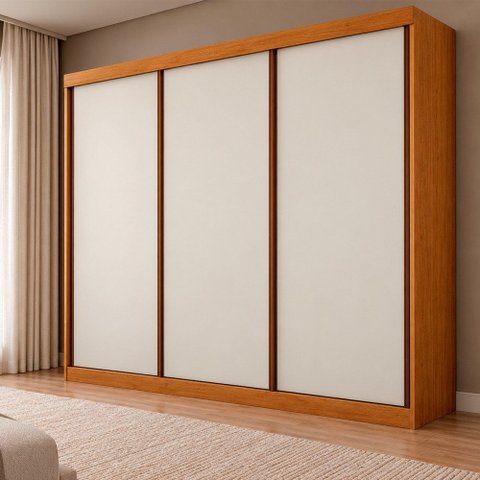 Guarda Roupa 3 Portas Veneza sem Espelho 100% MDF Mais Móveis