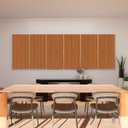 Ver imagem 2 de Painel Acústico Absorvedor Decorativo 120x60 Skal 8 Maestra Acústica:freijó