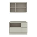 Ver imagem 3 de Cozinha Compacta Fineze 4 Portas 4 Gavetas com Tampo 100% MDF Areia Hp - Henn