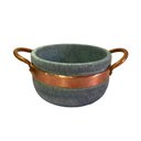 Ver imagem 4 de Kit 10 Cumbucas Alça de Cobre Pedra Sabão Caldo Sopa 500ml