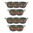 Ver imagem 1 de Kit 10 Cumbucas Alça de Cobre Pedra Sabão Caldo Sopa 500ml