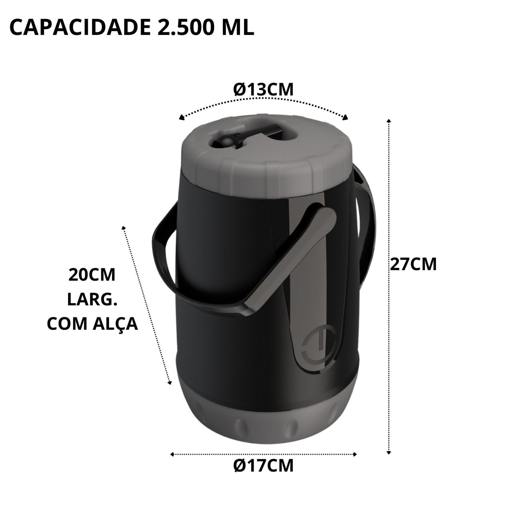 Jarra Térmica Garrafa Pavia 2,5 L Unitermi Suco Água Chá - 4
