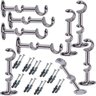 Kit 12 Suporte de Metal para Varão de Cortina Pesada 28 Mm e 19 Mm 16 Cm Decoribitinga Varões e Supo - 1