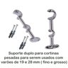 Kit 12 Suporte de Metal para Varão de Cortina Pesada 28 Mm e 19 Mm 16 Cm Decoribitinga Varões e Supo - 2