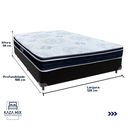 Ver imagem 3 de Cama Box Preto e Colchão Orthosono D33 com Pillow Top Viúvo Anjos