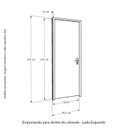 Ver imagem 3 de Porta Singular Eucalipto Batente Misto 14 Fechadura Externa 92 x 210 Bbb Abertura Esquerda Marrom Rodam