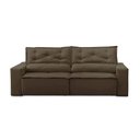 Ver imagem 6 de Sofá Retrátil e Reclinável 3 lugares com Molas 1,80m Laura Suede Marrom Madelina