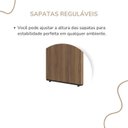 Ver mais imagens de Conjunto Mesa Diretor em L + Armário Multiuso Nogal/Preto Marrom Artany