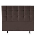 Ver imagem 1 de Cabeceira Estofada Cama Box Casal King 195cm Espanha Corino Marrom- Mabe Magazine
