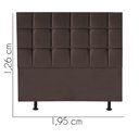 Ver imagem 2 de Cabeceira Estofada Cama Box Casal King 195cm Espanha Corino Marrom- Mabe Magazine
