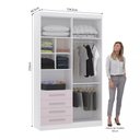Ver imagem 2 de Guarda-roupa Modulado 134,5cm 4 Portas 4 Gavetas Alpes Luciane