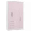 Ver imagem 1 de Guarda-roupa Modulado 134,5cm 4 Portas 4 Gavetas Alpes Luciane