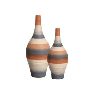 Vasos Decorativos de Cerâmica Dupla Garrafas Cristal Falésias Joelma Decorações Styllo
